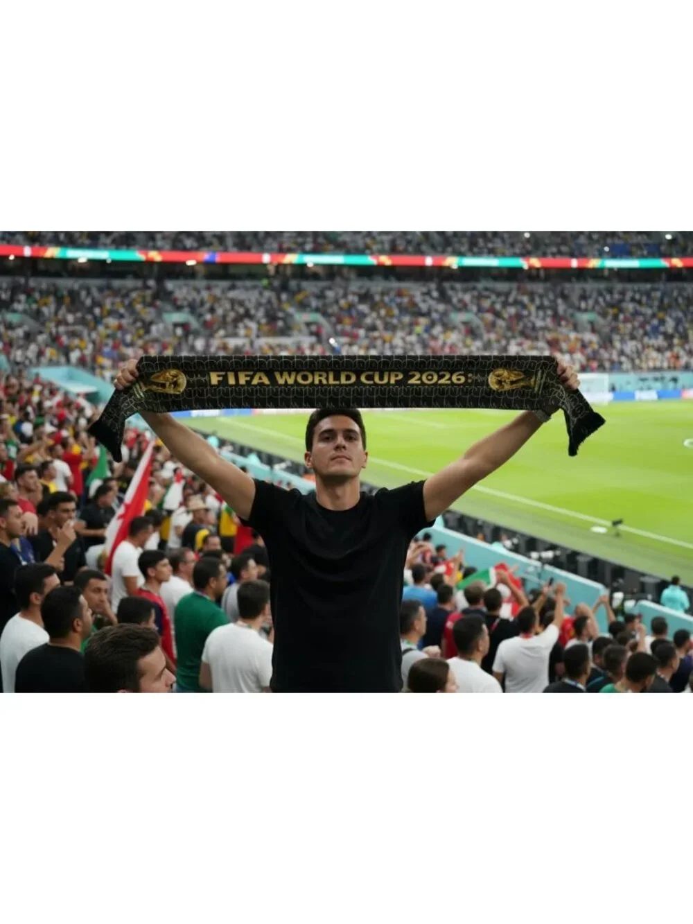 FIFA World Cup 2026 Trophy Scarf - Polyester Gameday Fan Accessory for All